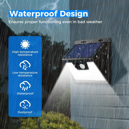 Fence Light Bright Solar Outdoor Lights Motion Sensor, Auto On/Off, Dusk Till Dawn,138 LED Solar Security Lights with 3 Lighting Modes Wireless Wall Lights Waterproof, Energy-Efficient for Garden Fence Yard Deck Shed Pathway Porch Garage Patio Gazebo